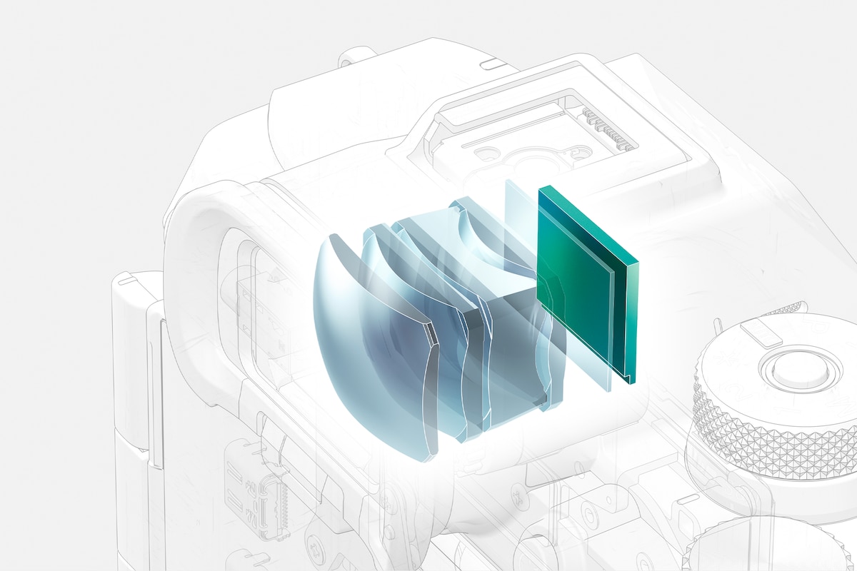 Ilustración que muestra el interior del visor.